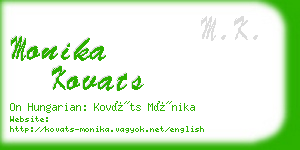 monika kovats business card